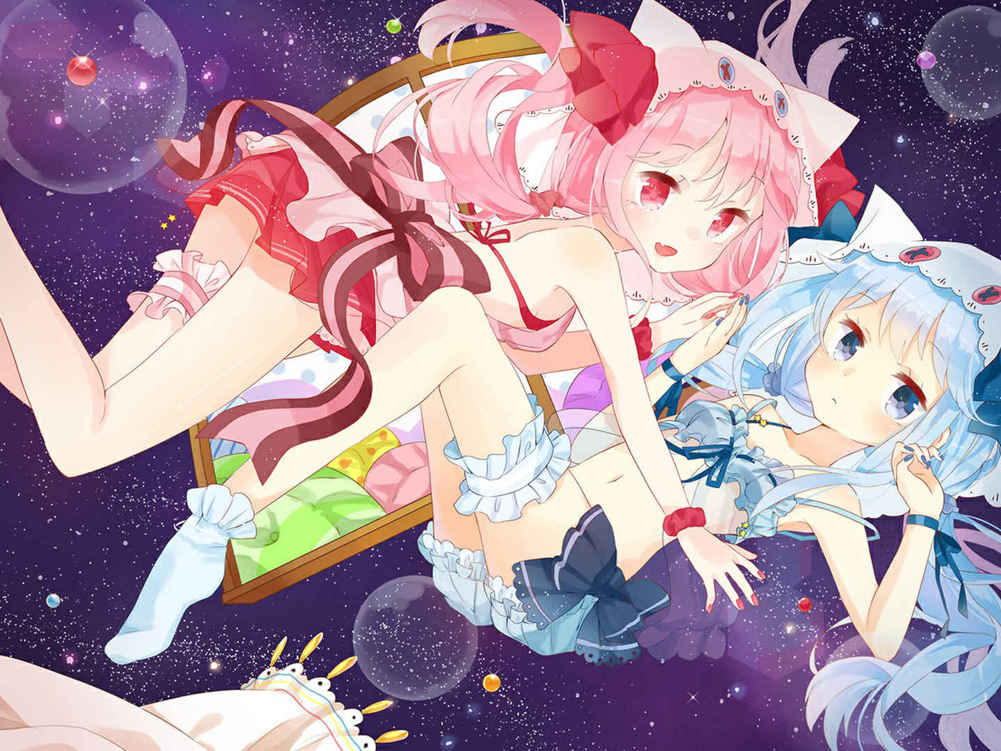 精美手绘动漫二次元美女插画图片平板壁纸