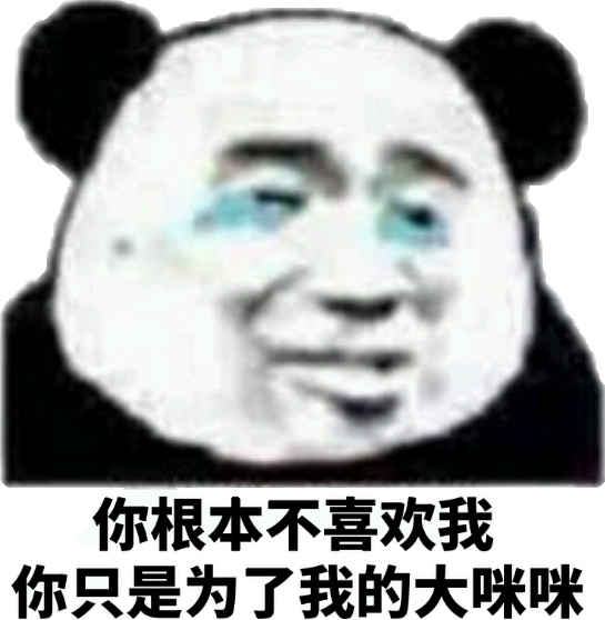 你根本不喜欢我，你只是为了我的大咪咪（熊猫人）