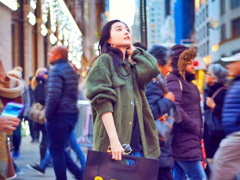 女神范冰冰时尚街拍苹果平板壁纸