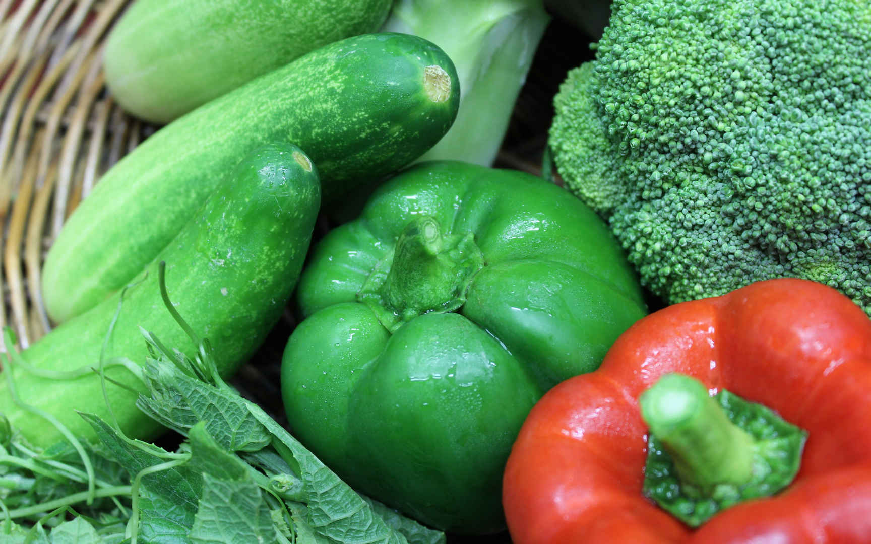 新鲜绿色有机蔬菜图片