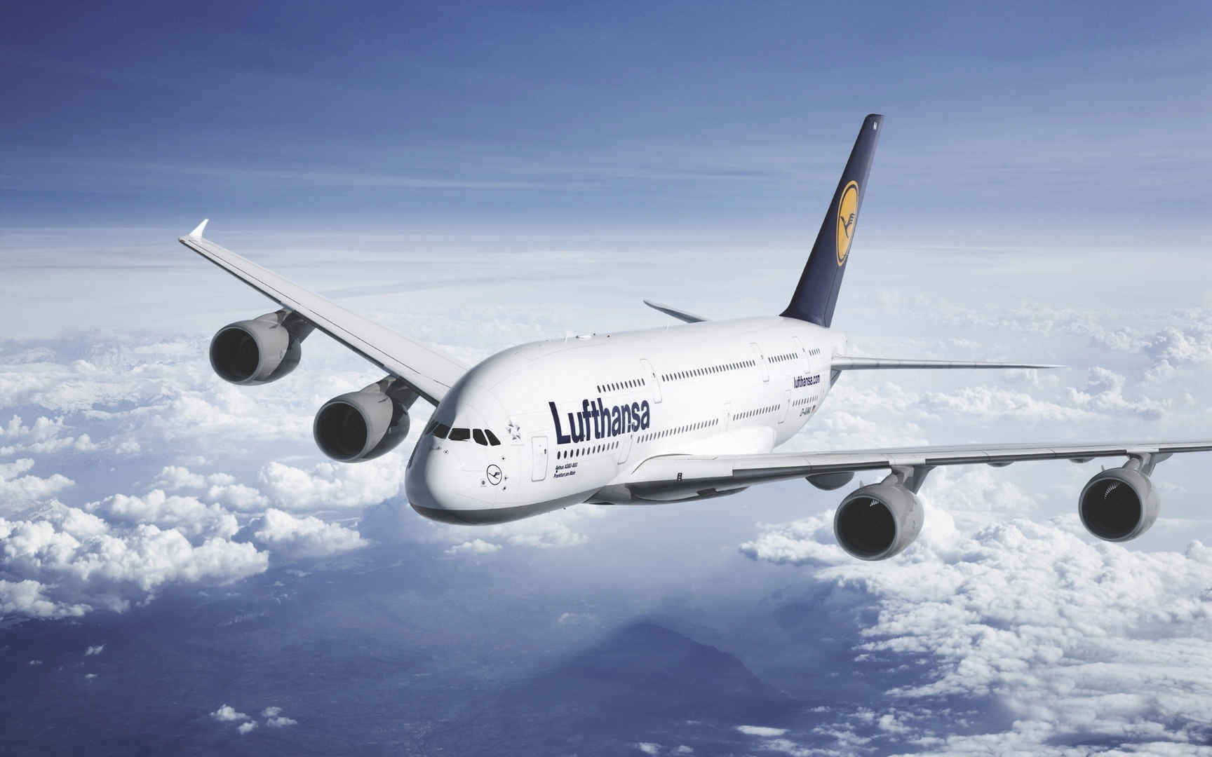 汉莎航空公司空中客车A380壁纸1366x768分辨率下载,汉莎航空公司空中客车A380壁纸,高清图片,壁纸-桌面城市
