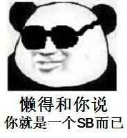 懒得和你说 你就是一个SB而已