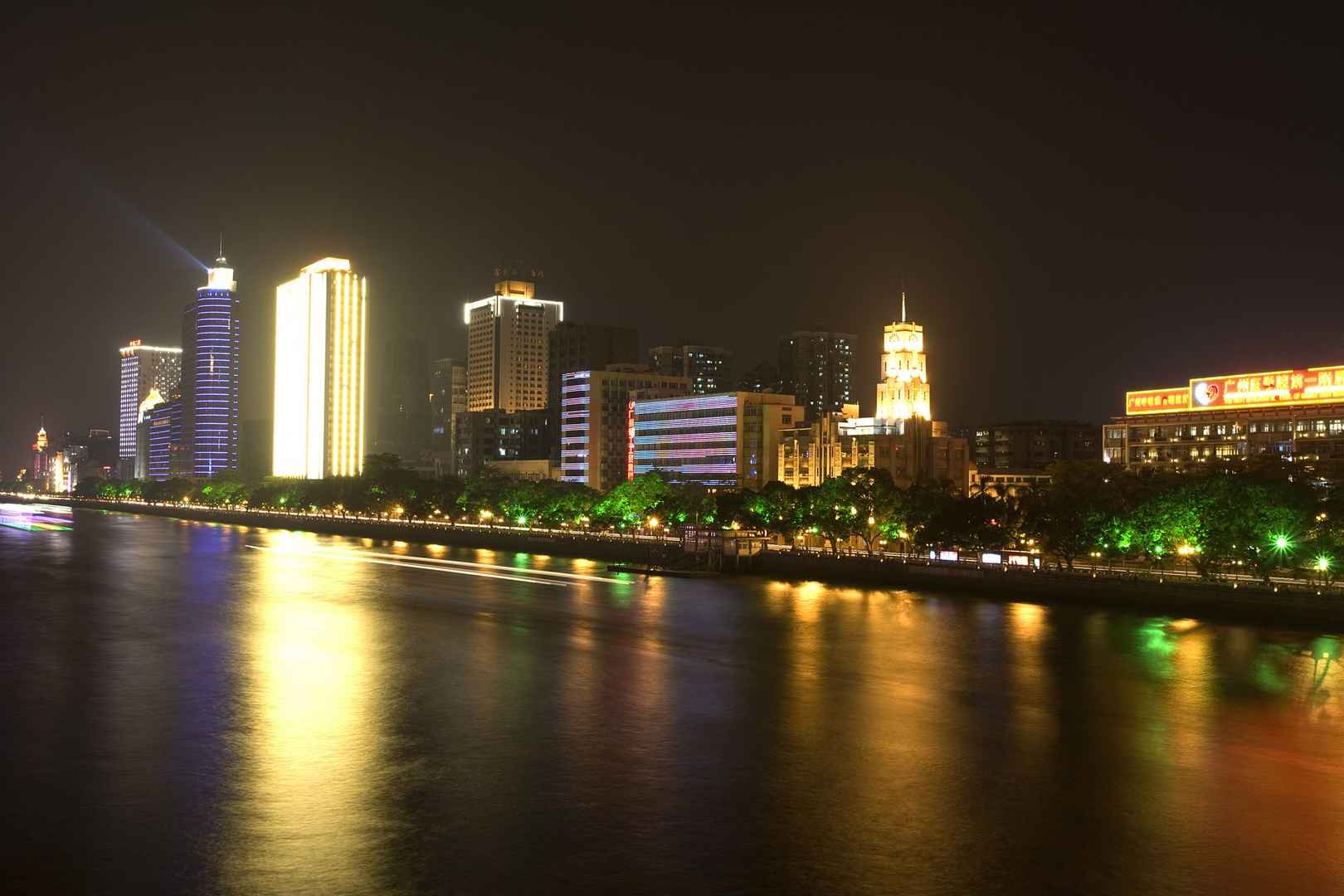 珠江夜景桌面壁纸