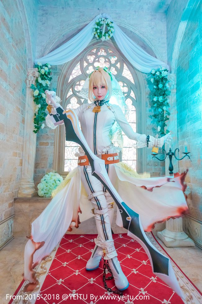 ElyEE子COS Fate-Grand-Order暴君拘束服尼祿美如画