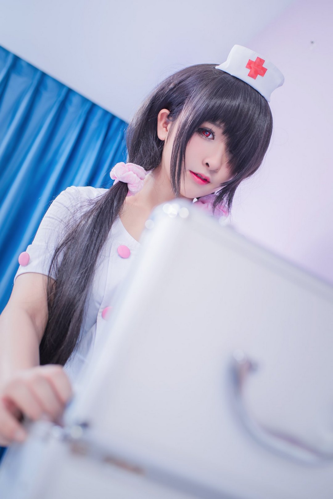 白丝护士制服美女cosplay动漫美女时崎狂三