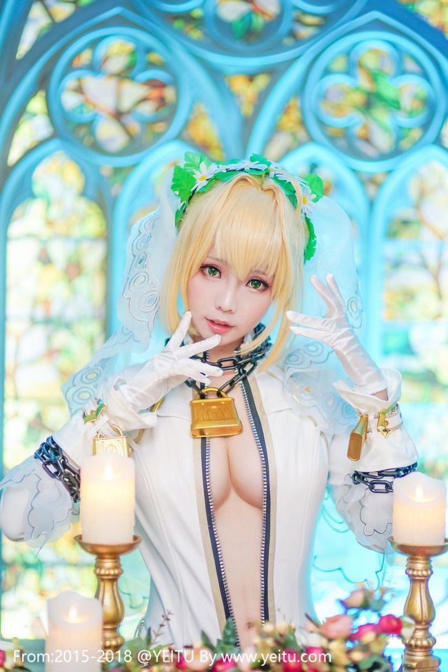 ElyEE子COS Fate-Grand-Order暴君拘束服尼祿美如画