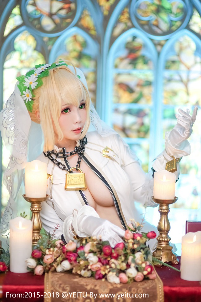 ElyEE子COS Fate-Grand-Order暴君拘束服尼祿美如画