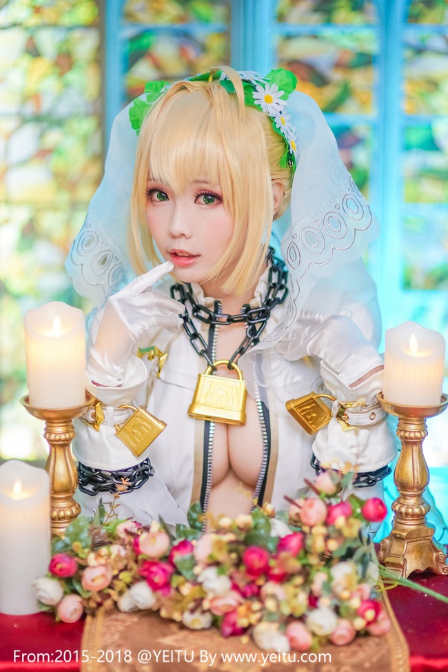 ElyEE子COS Fate-Grand-Order暴君拘束服尼祿美如画