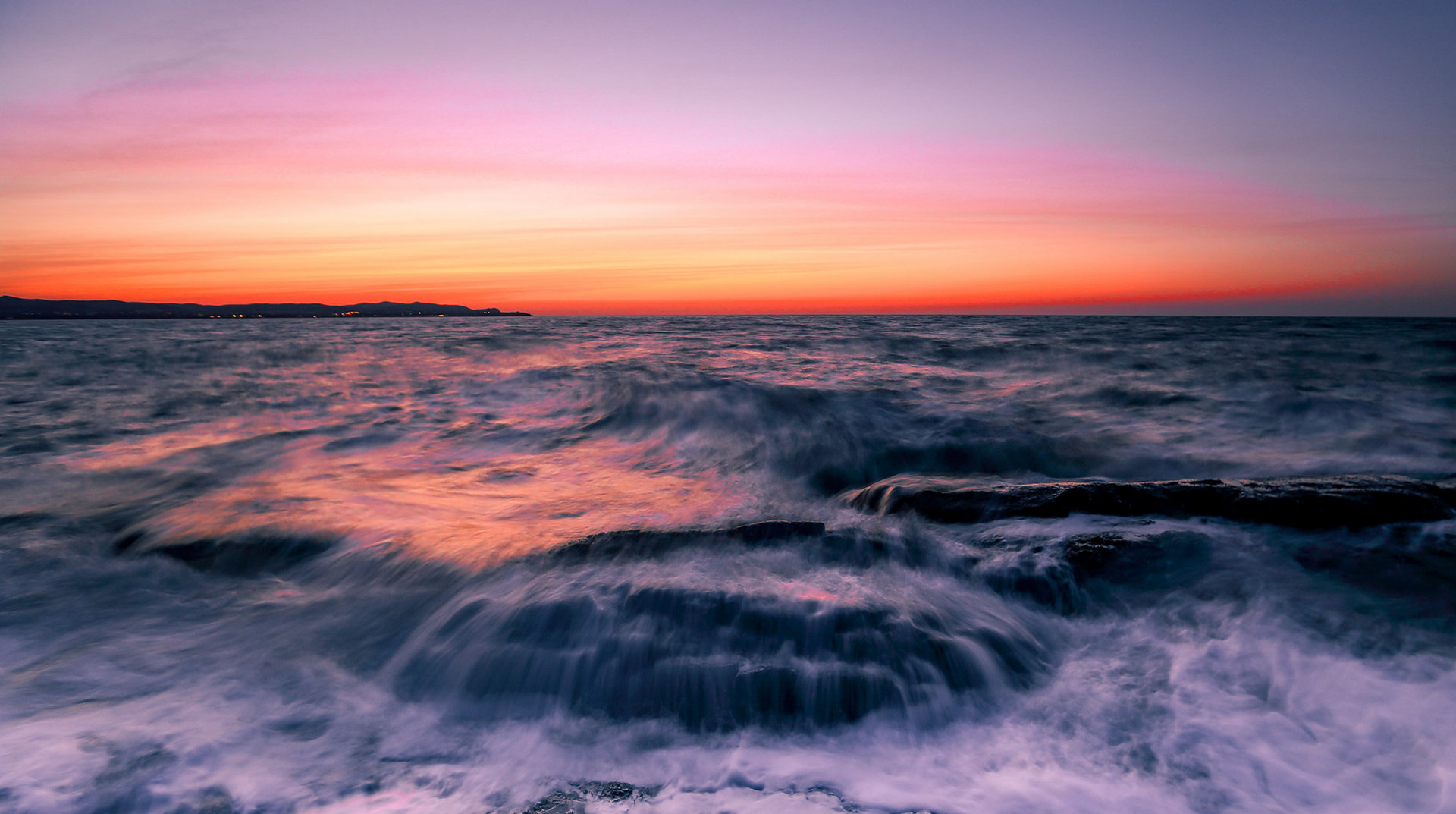 海上日落风景图片