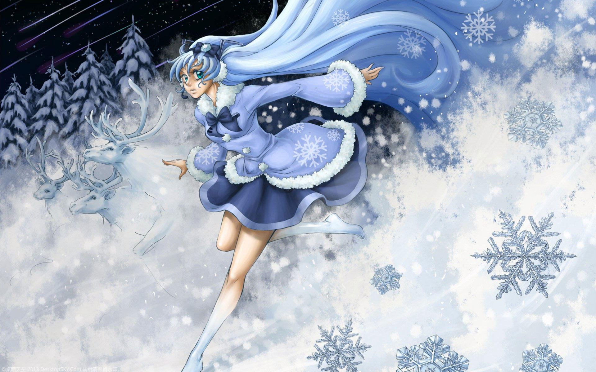 雪初音动漫桌面壁纸