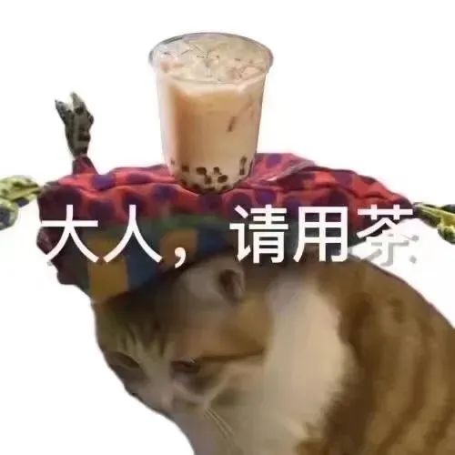 猫猫头顶美食表情包 大人，请慢用